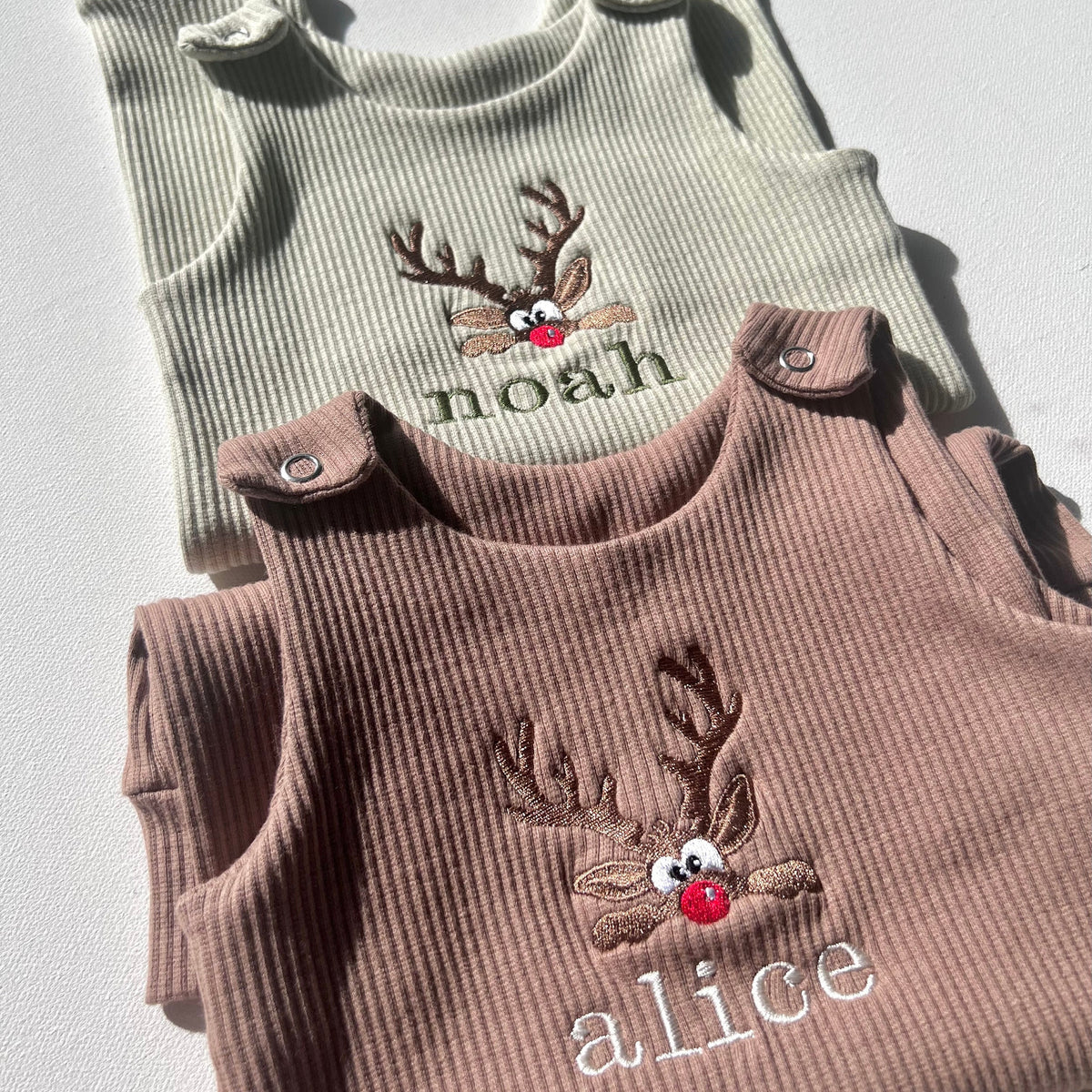 PERSONALISED CHRISTMAS REINDEER DUNGAREES