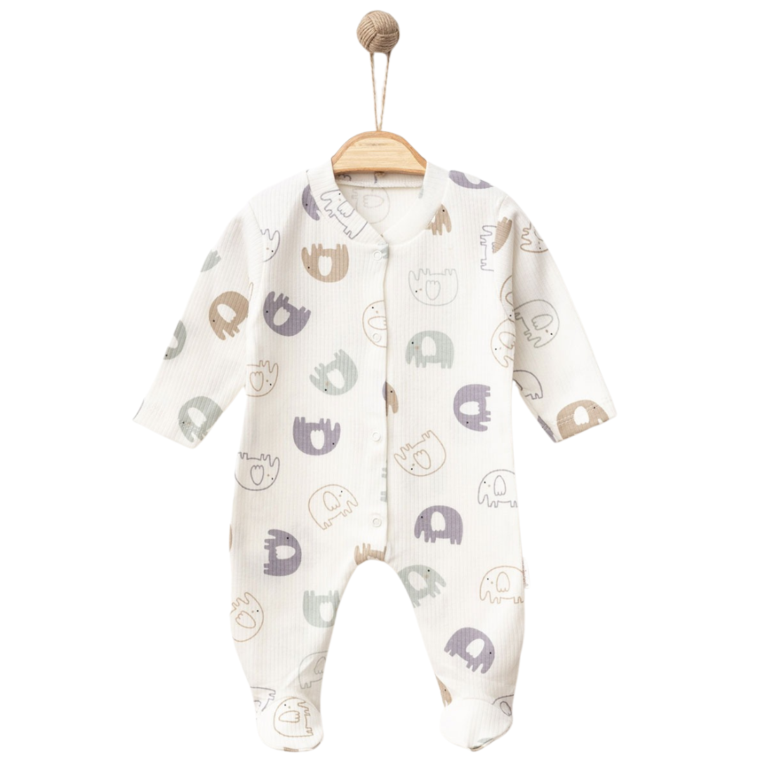 NEW BABY GIFT SET - ORGANIC COTTON- NEUTRAL ELEPHANT