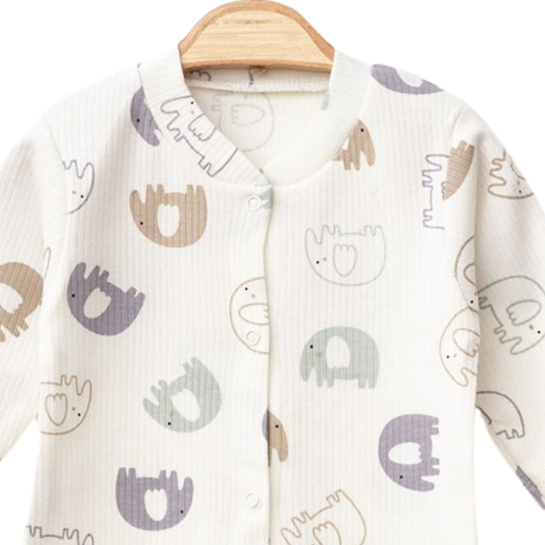 NEW BABY GIFT SET - ORGANIC COTTON- NEUTRAL ELEPHANT