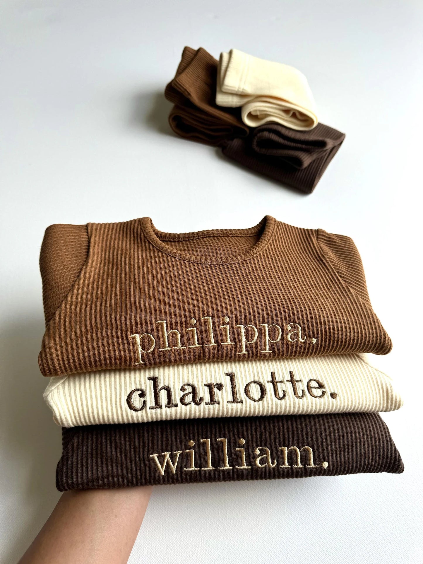 PERSONALISED RIBBED LOUNGEWEAR SET