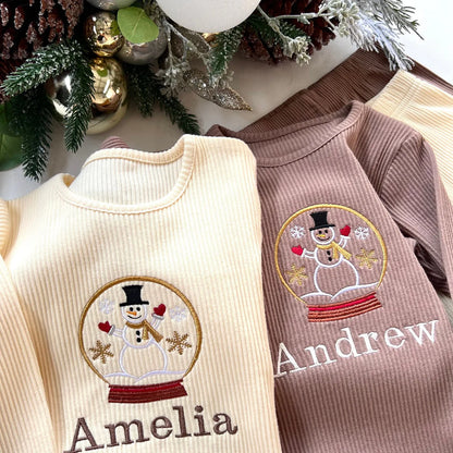 PERSONALISED CHRISTMAS SNOW GLOBE LOUNGE SET