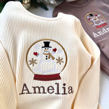 PERSONALISED CHRISTMAS SNOW GLOBE LOUNGE SET