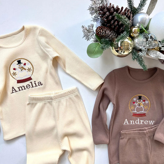 PERSONALISED CHRISTMAS SNOW GLOBE LOUNGE SET