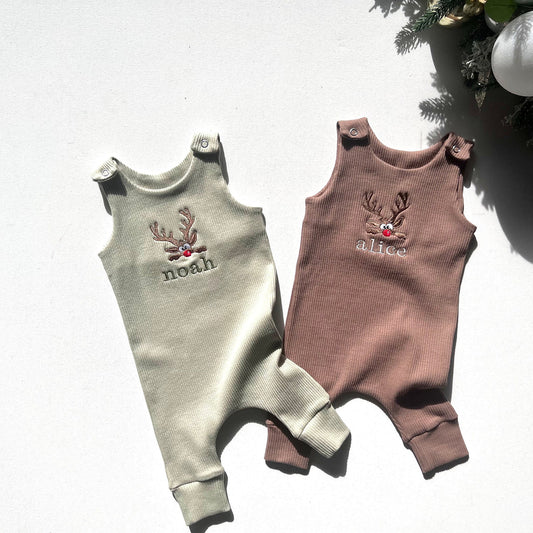 PERSONALISED CHRISTMAS REINDEER DUNGAREES
