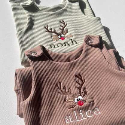 PERSONALISED CHRISTMAS REINDEER DUNGAREES