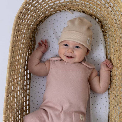 RIBBED COTTON BEANIE HAT