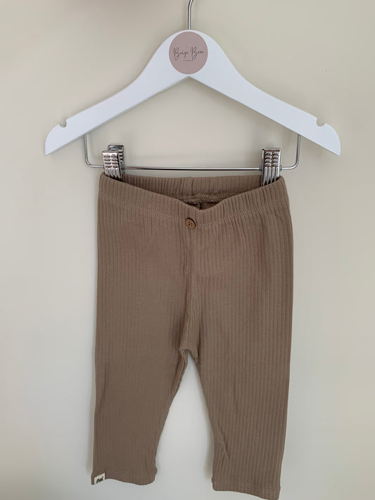 ORGANIC COTTON TAUPE LEGGINGS