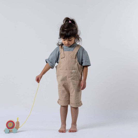SALE UNISEX ORGANIC COTTON DUNGAREE SHORTS