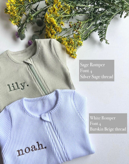 PERSONALISED ZIP SLEEPSUIT