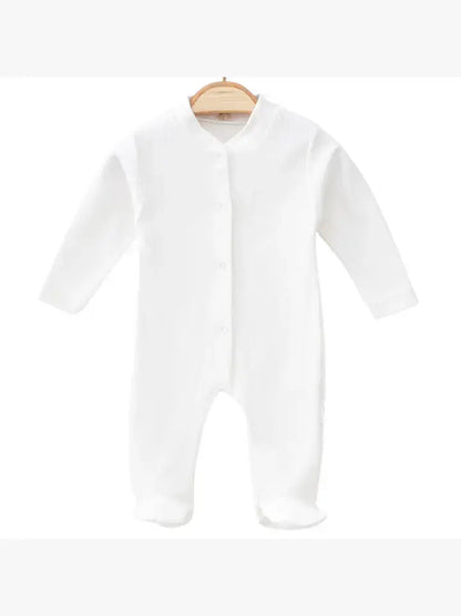 SALE ORGANIC COTTON WHITE UNISEX SLEEPSUIT