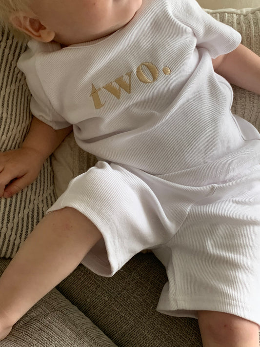 PERSONALISED BIRTHDAY SHORTS SET