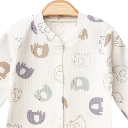 NEW BABY GIFT SET - ORGANIC COTTON- NEUTRAL ELEPHANT